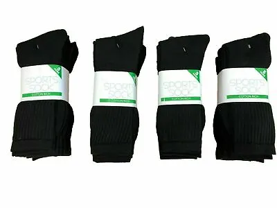 £11.99 • Buy Big Foot 10 To 40 Pairs Mens Black Winter Warm Thick Sport Socks Size 10-13