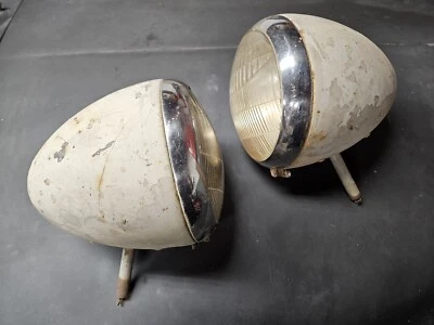 $299 • Buy 1938 1939 Ford Truck HEADLIGHT ASSEMBLIES Original Pair 1935 Bezels 1936 1937