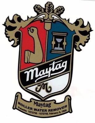 Maytag Crest Model 98 82 72 Gas Engine Motor Washing Machine Hit Miss Decal Med • $9.22