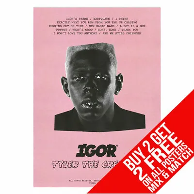 Tyler The Creator Bb1 Igor Poster Art Print A4 A3 Size Buy 2 Get Any 2 Free • £6.97