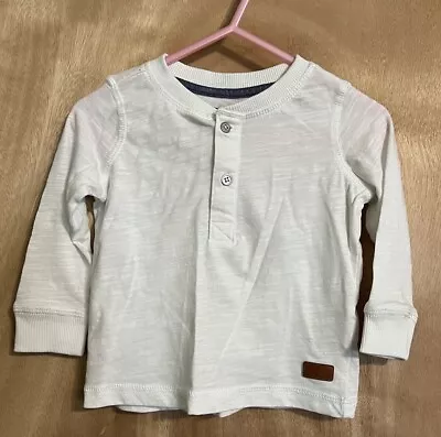7 For All Mankind Toddler White Long Sleeve Shirt 12 Months EUC • $9.99