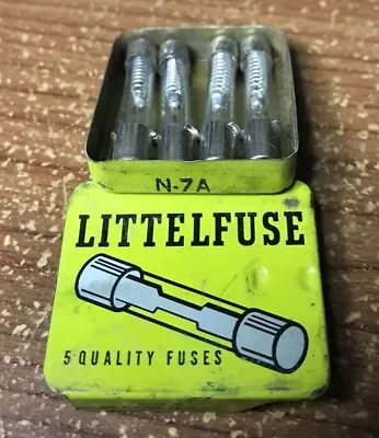 4 Pcs  N 7 Littlefuse 7 Amp 250V FUSE N7 7A  Slow Blow  333007 Made In USA • $3.90