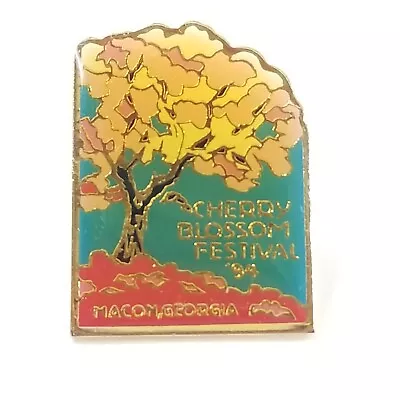 1994 Cherry Blossom Festival Macon Georgia Enamel Pin Souvenir Sanchez Atlanta • $9.09