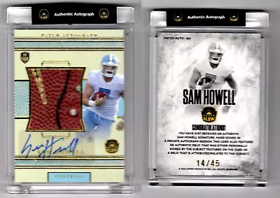 Sam Howell 2022 Super Glow First Ever Patch Autograph Ser# 14/45 Nc Tarheels • $49