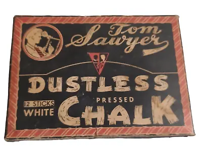 Vtg No 55 Tom Sawyer Dustless Pressed Chalk White Partially Used • $6.26