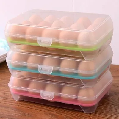 $12.60 • Buy Fridge Egg Holder Case Box Organizer Tray Refrigerator Storage Container #T