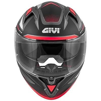 Motorcycle Helmet Integral GIVI H50.6 Follow Titanium Matt Silver Red Size M • $250.11