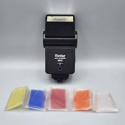 Vivitar 2800 Auto Thyristor Flash With Color Filters READ • $12.99