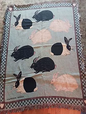 Warren Kimble Throw Blanket Bunny Rabbit • $60