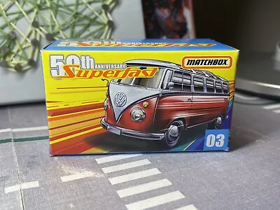 Matchbox Box Only VolksWagen 21 Window Bus Transporter Van 50th Super Fast Vw • $2