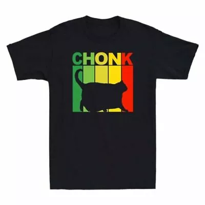 Chonk Cat Meme Funny Chonk Big Chungus Oh Lawd He Comin Fat Yelling Men's Shirt • $13.99