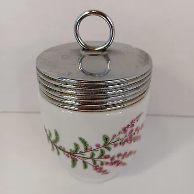 Vintage Royal Worcester DUNROBIN King Size Egg Coddler ~ Sprays Of Heather • $64.95