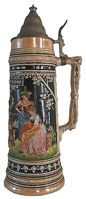 Vintage Post WW2 Made In Occupied Germany Beer Stein Mug #1816/ 2 Liter (15 ) • £91.60