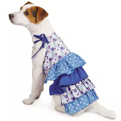 Dog Dress Darling Daisy Tiered Dog Dress Sundress  Pet XXS-M Blue • $13.99