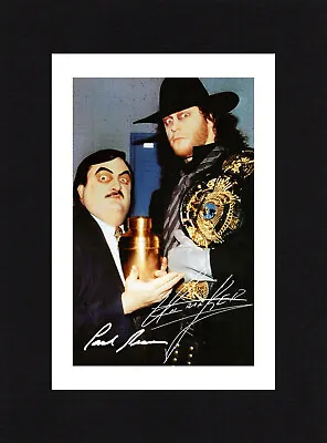 8X6 Mount PAUL BEARER & THE UNDERTAKER Signed PHOTO Print Ready To Frame WWE • £7.49
