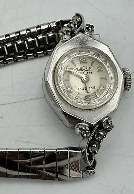 Vintage Vulcain 17J Jewels Ladies Woman’s Deco Cocktail Wristwatch - Runs! • $29.99