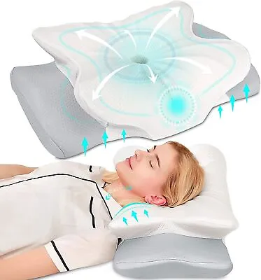 Cervical Pillow For Neck Pain ReliefCradle Odorless Contour Memory Foam Pillows • $30.99