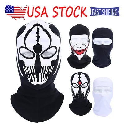 Balaclava Ghost Skull Face Mask Scary Monster Cosplay Face Mask Halloween Gift • $3.99