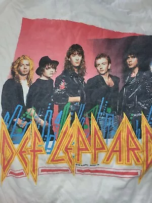 Def Leppard Vintage Original 1987-88 T Shirt  XXXL Hysteria World Tour! • $50