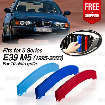 Fits BMW 5 Series E39 M5 1995-2003 Kidney Grille M Sport 3 Colour Cover Stripes • $19.45