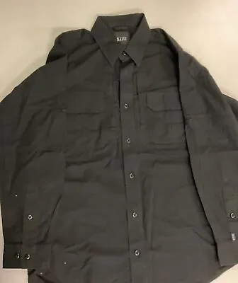 5.11 Tactical Taclite Pro Long-Sleeve Button Up Shirt Style 72175 Black. M/REG • $23