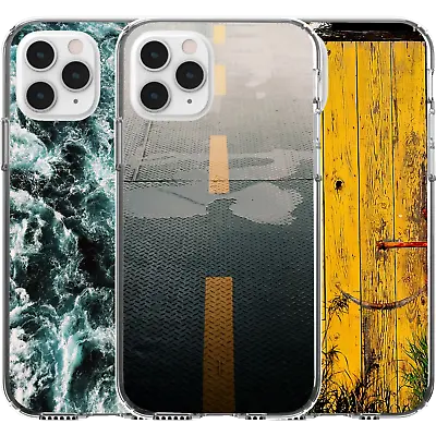 £11.05 • Buy Silicone Cover Case Pattern Abstract Ocean Waves Road Signs Wooden Fence Yellow