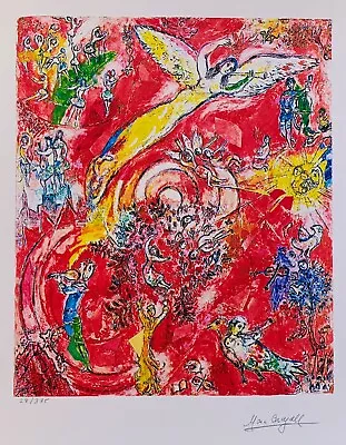 Marc Chagall THE TRIUMPH OF MUSIC Limited Edition Facsimile Signed Giclee 17x13  • $59.99