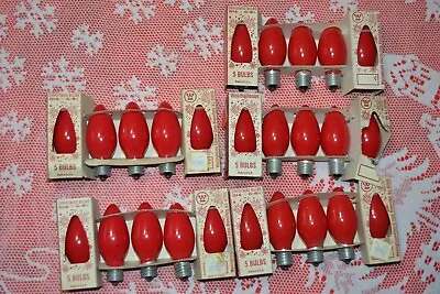 Vintage Christmas ~ 25 C9 1/2 Westinghouse RED ~ Bulbs Replacement Lamps • $18