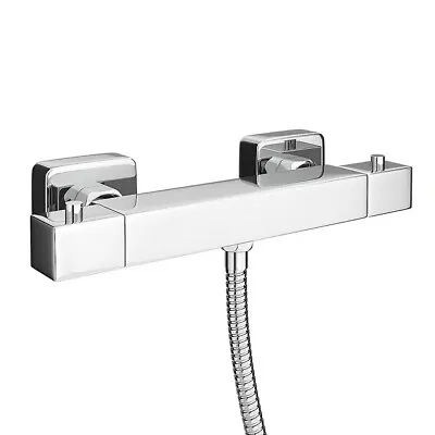 £24.50 • Buy Thermostatic Exposed Bar Shower Mixer Valve Tap Chrome Bottom 1/2  Outlet Modern