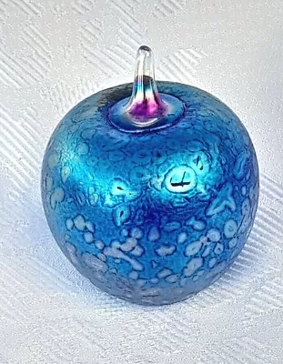 £24 • Buy Heron Glass Blue Apple With Iridescent Finish - Comes  With Gift Box - Hand Made