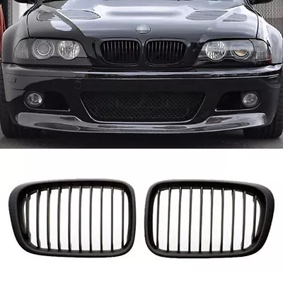 Black Front Grilles Grill For BMW E46 98-01 4D 3 Series 320i 323i 325i 328i 330i • $24.99