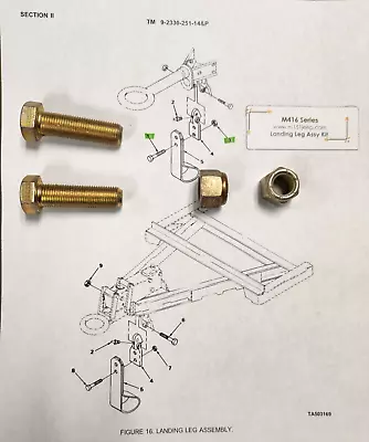 M416 M762 Trailer - Landing Leg - Hardware Kit • $8