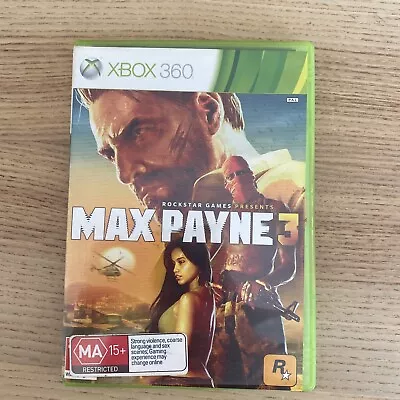 Max Payne 3 Microsoft Xbox 360 Game - Manual - PAL Free Post • $15.95