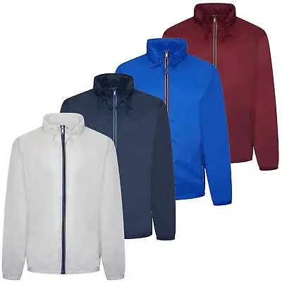 Mens Kagoul Coat Jacket Wind Proof Breaker Water Repellent Hooded Lightweight • £7.49