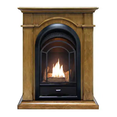 Dual Fuel Ventless Gas Fireplace System With Corner Combo Mantel PCS150T-A-TA • $579.99