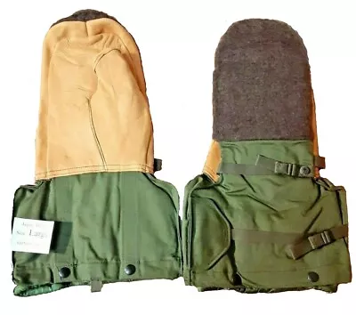 Military Issue Extreme Cold Weather Arctic Mittens With Nylon Liners (LARGE) • $44.95