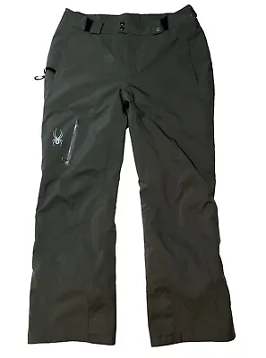 SPYDER Troublemaker Thinsulate Insulated SKI SNOW PANTS Dark Green Mens Size XL • $46.53