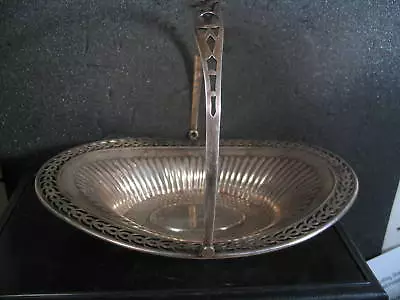 Webster Sterling BASKET BOWL  WITH HANDLE Reticulated  No Mono • $135