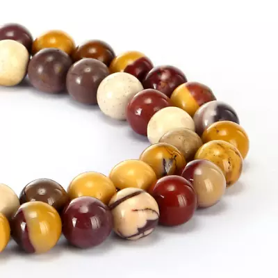 2.0mm Hole Mookaite Jasper Smooth Round Beads 6mm 8mm 10mm 15.5  Strand • $10.99