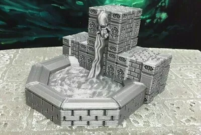 Dwarven Halls Stone Fountain Pool Scatter Terrain Miniature Dungeons & Dragons • $14.99