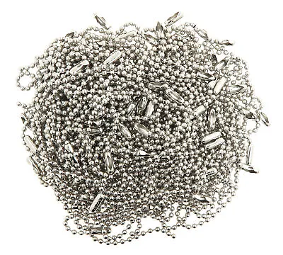 4.5  Inch Nickle Plated Steel Ball Key Chains Made In USA - Pack Of 100 • $9.95