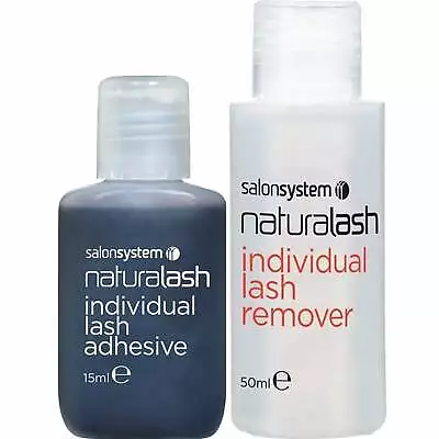 Salon System NaturaLASH - Individual Lash Adhesive & Remover (Black) 15ml & 50ml • £9.95