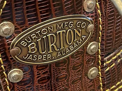 Vintage Burton Brown Golf Bag With Strap 6 Way. Made In Jasper Alabama • $255