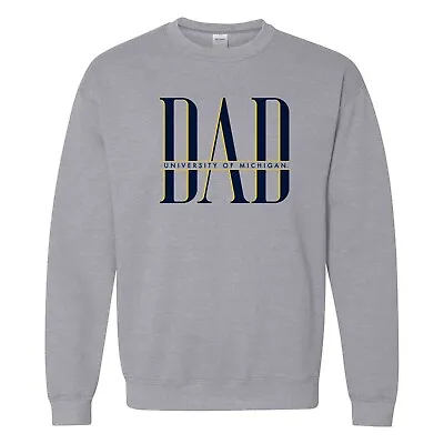 Michigan Wolverines Classic Dad Crewneck Sweatshirt - Sport Grey • $43.99