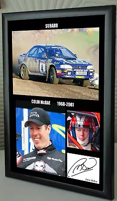 Colin McRae Signed Tribute  Framed Canvas  Print  Great Gift   # • £19.99