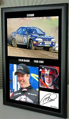 Colin McRae Tribute  Framed Canvas Signed Print  Great Gift    • £19.99