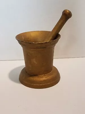 Antique Cast Iron Mortar & Pestle - Great Patina - 10 Lbs - Large • $100