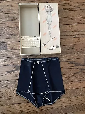 Lewella XL BLACK Girdle Thigh High MCM NOS Very Rare Sexy 50s WITH BOX • $65