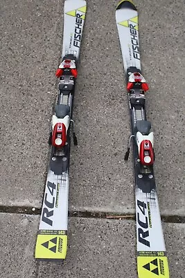 FISCHER RC4 Worldcup SC Aircarbon Titanium 143 Skis W/ M1000 Comp MARKER Binding • $0.99