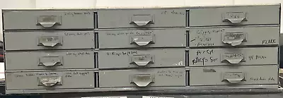 Steel Storage Cabinet  12 Drawer 8 Dividers • $250